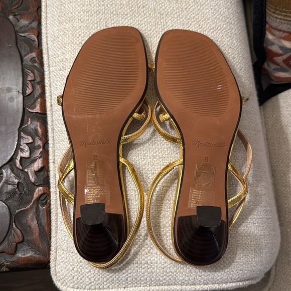 Madewell The Felicia Slingback Sandal in Bright Gold - Picture 9 of 9